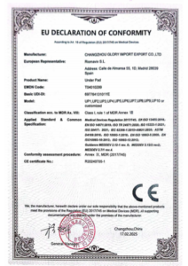 Glory incontience product EU Declaration of Conformity